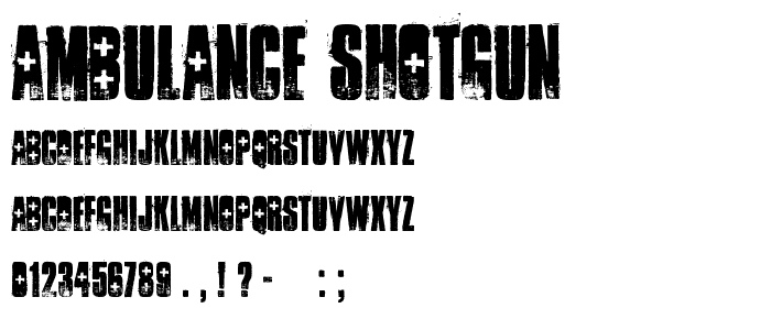ambulance shotgun font